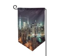 Drapeau de jardin de 30,5 x 45,7 cm, bannière extérieure double face, drapeau de bienvenue saisonnier, décoration extérieure, ferme, drapeau de la ville de New York pour terrasse, pelouse et
