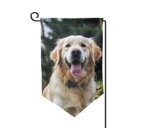 Drapeau de jardin de 30,5 x 45,7 cm, bannière extérieure double face, drapeau de bienvenue saisonnier, drapeau de cour de bienvenue pour extérieur, ferme, drapeaux Golden Retriever pour terrasse