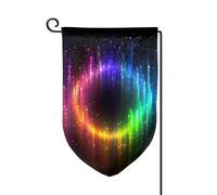 Drapeau de jardin de 30,5 x 45,7 cm, bannière extérieure double face, drapeau de bienvenue saisonnier, drapeau de cour de bienvenue pour extérieur, ferme, drapeaux néon arc-en-ciel pour terrasse