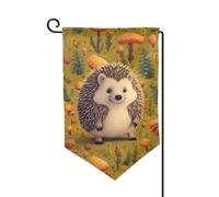 Drapeau de jardin de 30,5 x 45,7 cm, bannière extérieure double face, drapeau de bienvenue saisonnier, drapeau de cour, décoration extérieure, ferme, hérisson pour terrasse, pelouse et décoration de