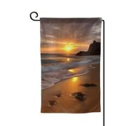 Drapeau de jardin de 30,5 x 45,7 cm, bannière extérieure double face, drapeau de bienvenue saisonnier, drapeau de cour, décoration extérieure, ferme, lever du soleil, drapeaux de plage pour terrasse