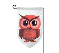 Drapeau de jardin de 30,5 x 45,7 cm, bannière extérieure double face, drapeau de bienvenue saisonnier, drapeau de cour, décoration extérieure, ferme, jolis drapeaux de hibou rouge pour terrasse