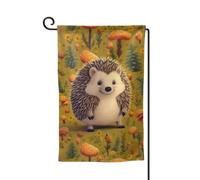 Drapeau de jardin de 30,5 x 45,7 cm, bannière extérieure double face, drapeau de bienvenue saisonnier, drapeau de cour, décoration extérieure, ferme, hérisson pour terrasse, pelouse et décoration de