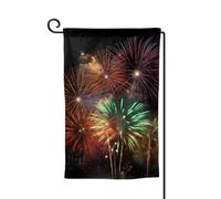 Drapeau de jardin de 30,5 x 45,7 cm, bannière extérieure double face, drapeau de bienvenue saisonnier, drapeau de cour, décoration extérieure, ferme, splendides feux d'artifice pour terrasse, pelouse