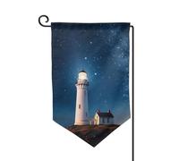 Drapeau de jardin de 30,5 x 45,7 cm, bannière extérieure double face, drapeau de bienvenue saisonnier, décoration extérieure, phare de ferme, ciel étoilé, drapeaux pour terrasse, pelouse et décoration