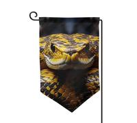Drapeau de jardin de 30,5 x 45,7 cm, bannière extérieure double face, drapeau de bienvenue saisonnier, drapeau de cour de bienvenue pour extérieur, ferme, drapeaux serpents jaunes pour terrasse