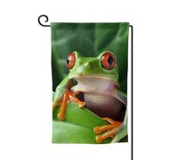 Drapeau de jardin de 30,5 x 45,7 cm, bannière extérieure double face, drapeau de bienvenue saisonnier, drapeau de cour de bienvenue pour extérieur, ferme, jolis drapeaux grenouille pour terrasse