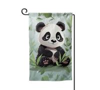 Drapeau de jardin de 30,5 x 45,7 cm, bannière extérieure double face, drapeau de bienvenue saisonnier, drapeau de cour, décoration extérieure, ferme, panda, drapeaux en bambou pour terrasse, pelouse