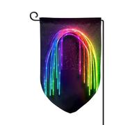 Drapeau de jardin de 30,5 x 45,7 cm, bannière extérieure double face, drapeau de bienvenue saisonnier, drapeau de cour de bienvenue pour extérieur, ferme, drapeaux néon arc-en-ciel pour terrasse