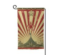 Drapeau de jardin de 30,5 x 45,7 cm, bannière extérieure double face, drapeau de bienvenue saisonnier, drapeau de cour, décoration extérieure, ferme, fond de cirque vintage, drapeaux pour terrasse