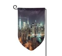 Drapeau de jardin de 30,5 x 45,7 cm, bannière extérieure double face, drapeau de bienvenue saisonnier, décoration extérieure, ferme, drapeau de la ville de New York pour terrasse, pelouse et