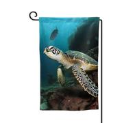 Drapeau de jardin de 30,5 x 45,7 cm, bannière extérieure double face, drapeau de bienvenue saisonnier, drapeau de cour de bienvenue pour extérieur, ferme, tortue de mer, drapeaux pour terrasse
