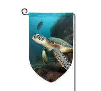 Drapeau de jardin de 30,5 x 45,7 cm, bannière extérieure double face, drapeau de bienvenue saisonnier, drapeau de cour de bienvenue pour extérieur, ferme, tortue de mer, drapeaux pour terrasse