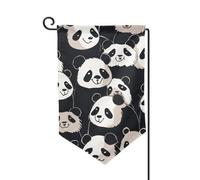Drapeau de jardin de 30,5 x 45,7 cm, bannière extérieure double face, drapeau de bienvenue saisonnier, drapeau de cour de bienvenue pour extérieur, ferme, drapeaux de panda amusants pour terrasse