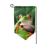 Drapeau de jardin de 30,5 x 45,7 cm, bannière extérieure double face, drapeau de bienvenue saisonnier, drapeau de cour de bienvenue pour extérieur, ferme, jolis drapeaux grenouille pour terrasse