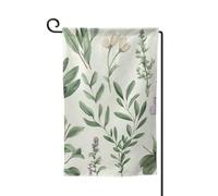 Drapeau de jardin de 30,5 x 45,7 cm, bannière extérieure double face, drapeau de bienvenue saisonnier, décoration extérieure, ferme, herbes, feuilles de sauge et branches pour terrasse, pelouse et