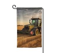 Drapeau de jardin de 30,5 x 45,7 cm, bannière extérieure double face, drapeau de bienvenue saisonnier, drapeau de cour, décoration extérieure, ferme, tracteur, récolte, drapeaux pour terrasse, pelouse