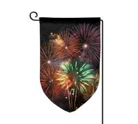 Drapeau de jardin de 30,5 x 45,7 cm, bannière extérieure double face, drapeau de bienvenue saisonnier, drapeau de cour, décoration extérieure, ferme, splendides feux d'artifice pour terrasse, pelouse