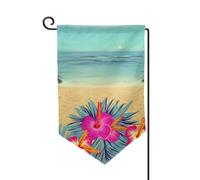 Drapeau de jardin de 30,5 x 45,7 cm, bannière extérieure double face, drapeau de bienvenue saisonnier, drapeau de cour, décoration extérieure, ferme, Hello Hawaï, drapeaux pour terrasse, pelouse et