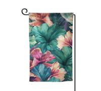 Drapeau de jardin de 30,5 x 45,7 cm, bannière extérieure double face, drapeau de bienvenue saisonnier, drapeau de cour, décoration extérieure, ferme, drapeaux floraux tropicaux pour terrasse, pelouse