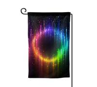 Drapeau de jardin de 30,5 x 45,7 cm, bannière extérieure double face, drapeau de bienvenue saisonnier, drapeau de cour de bienvenue pour extérieur, ferme, drapeaux néon arc-en-ciel pour terrasse