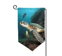 Drapeau de jardin de 30,5 x 45,7 cm, bannière extérieure double face, drapeau de bienvenue saisonnier, drapeau de cour de bienvenue pour extérieur, ferme, tortue de mer, drapeaux pour terrasse