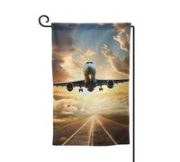 Drapeau de jardin de 30,5 x 45,7 cm, bannière extérieure double face, drapeau de bienvenue saisonnier, drapeau de cour, décoration extérieure, avion, drapeaux pour terrasse, pelouse et décoration de