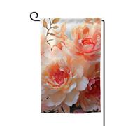 Drapeau de jardin de 30,5 x 45,7 cm, bannière extérieure double face, drapeau de bienvenue saisonnier, drapeau de cour, décoration extérieure, ferme, pêche, pivoine, drapeaux pour terrasse, pelouse et