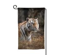 Drapeau de jardin de 30,5 x 45,7 cm, bannière extérieure double face, drapeau de bienvenue saisonnier, drapeau de cour de bienvenue pour extérieur, ferme, faune sauvage, tigre pour terrasse, pelouse