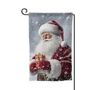 Drapeau de jardin de 30,5 x 45,7 cm, bannière extérieure double face, drapeau de bienvenue saisonnier, drapeau de cour de bienvenue pour extérieur, ferme, Père Noël, neige pour terrasse, pelouse et