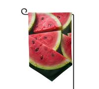 Drapeau de jardin de 30,5 x 45,7 cm, bannière extérieure double face, drapeau de bienvenue saisonnière, décoration extérieure, ferme, pastèque, beaux drapeaux pour terrasse, pelouse et décoration de
