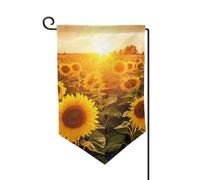 Drapeau de jardin de 30,5 x 45,7 cm, bannière extérieure double face, drapeau de bienvenue saisonnière, décoration extérieure, ferme, tournesol, champs pour terrasse, pelouse et décoration de jardin