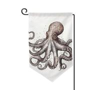 Drapeau de jardin de 30,5 x 45,7 cm, bannière extérieure double face, drapeau de bienvenue saisonnière, décoration extérieure, drapeaux de poulpe pour terrasse, pelouse et décoration de jardin