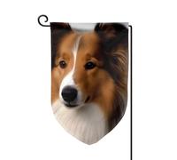 Drapeau de jardin de 30,5 x 45,7 cm, bannière extérieure double face, drapeau de bienvenue saisonnière, décoration extérieure, ferme, shetland, berger, drapeaux pour terrasse, pelouse et décoration de