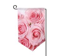 Drapeau de jardin de 30,5 x 45,7 cm, bannière extérieure double face, drapeau de bienvenue saisonnière, décoration extérieure, ferme, roses fraîches, drapeaux pour terrasse, pelouse et décoration de
