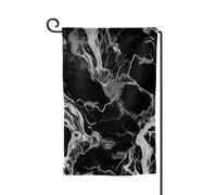 Drapeau de jardin de 30,5 x 45,7 cm, bannière extérieure double face, drapeau de bienvenue saisonnière, décoration extérieure, ferme, drapeaux en marbre noir et blanc pour terrasse, pelouse et