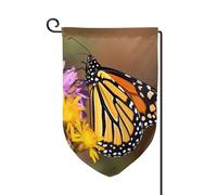 Drapeau de jardin de 30,5 x 45,7 cm, bannière extérieure double face, drapeau de bienvenue saisonnière, décoration extérieure, ferme, monarque, papillon, drapeaux pour terrasse, pelouse et décoration
