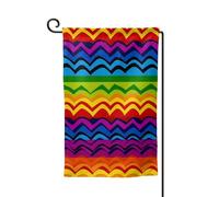 Drapeau de jardin de 30,5 x 45,7 cm, bannière extérieure double face, drapeau de bienvenue saisonnière, décoration extérieure, ferme, gay fierté, drapeaux arc-en-ciel pour terrasse, pelouse et