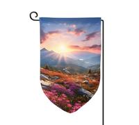 Drapeau de jardin de 30,5 x 45,7 cm, bannière extérieure double face, drapeau de bienvenue saisonnière, décoration extérieure, ferme, montagne, paysage floral, drapeaux pour terrasse, pelouse et