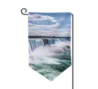 Drapeau de jardin de 30,5 x 45,7 cm, bannière extérieure double face, drapeau de bienvenue saisonnière, décoration extérieure, ferme, drapeaux des chutes du Niagara pour terrasse, pelouse et