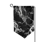Drapeau de jardin de 30,5 x 45,7 cm, bannière extérieure double face, drapeau de bienvenue saisonnière, décoration extérieure, ferme, drapeaux en marbre noir et blanc pour terrasse, pelouse et