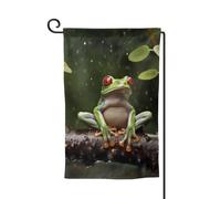 Drapeau de jardin de 30,5 x 45,7 cm, bannière extérieure double face, drapeau de bienvenue saisonnière, décoration extérieure, ferme, arbre de paix, grenouille pour terrasse, pelouse et décoration de