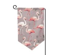 Drapeau de jardin de 30,5 x 45,7 cm, bannière extérieure double face, drapeau de bienvenue saisonnière, décoration extérieure, ferme, motif flamant rose, drapeaux pour terrasse, pelouse et décoration