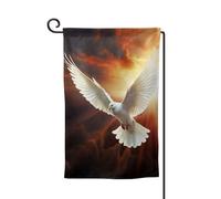 Drapeau de jardin de 30,5 x 45,7 cm, bannière extérieure double face, drapeau de bienvenue saisonnière, décoration extérieure, ferme, colombe et soleil, drapeaux d'art pour terrasse, pelouse et