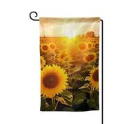 Drapeau de jardin de 30,5 x 45,7 cm, bannière extérieure double face, drapeau de bienvenue saisonnière, décoration extérieure, ferme, tournesol, champs pour terrasse, pelouse et décoration de jardin