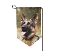 Drapeau de jardin de 30,5 x 45,7 cm, bannière extérieure double face, drapeau de bienvenue saisonnière, décoration extérieure, animal de ferme, berger allemand, drapeaux pour terrasse, pelouse et