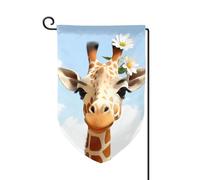 Drapeau de jardin de 30,5 x 45,7 cm, bannière extérieure double face, drapeau de bienvenue saisonnière, décoration extérieure, drapeaux de girafe pour terrasse, pelouse et décoration de jardin