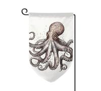 Drapeau de jardin de 30,5 x 45,7 cm, bannière extérieure double face, drapeau de bienvenue saisonnière, décoration extérieure, drapeaux de poulpe pour terrasse, pelouse et décoration de jardin