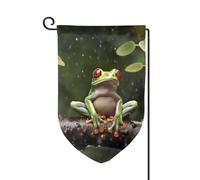 Drapeau de jardin de 30,5 x 45,7 cm, bannière extérieure double face, drapeau de bienvenue saisonnière, décoration extérieure, ferme, arbre de paix, grenouille pour terrasse, pelouse et décoration de