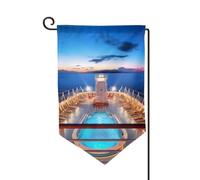 Drapeau de jardin de 30,5 x 45,7 cm, bannière extérieure double face, drapeau de bienvenue saisonnière, décoration extérieure, ferme, piscine, fête, bateau de croisière pour terrasse, pelouse et